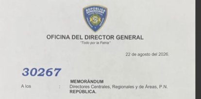 El nuevo director de la Policía  fue colocado en esa posición el pasado lunes.