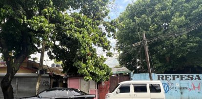 Dos postes del tendido eléctrico esperan la ayuda de un viento fuerte, para irse a bajo. Villa Juana es una de los barrios más afectados por este mal. La imagen fue tomada en la calle Mauricio Báez. Jorge González