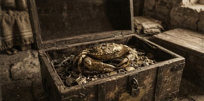En agradecimiento por el milagro los habitantes de Santo Domingo encargaron la creación de un cangrejo de oro recolecta del pueblo. Fuente Externa.