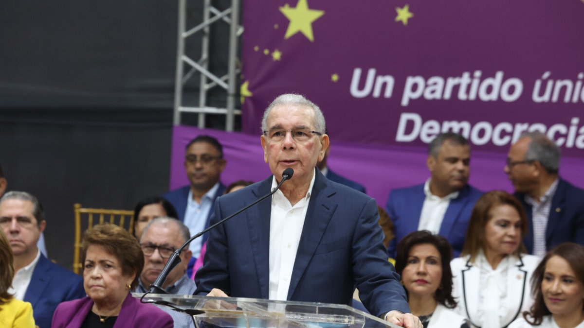 ARCHIVO: El expresidente del PLD, Danilo Medina, durante las elecciones de los titulares de las distintas secretarías de la organización
