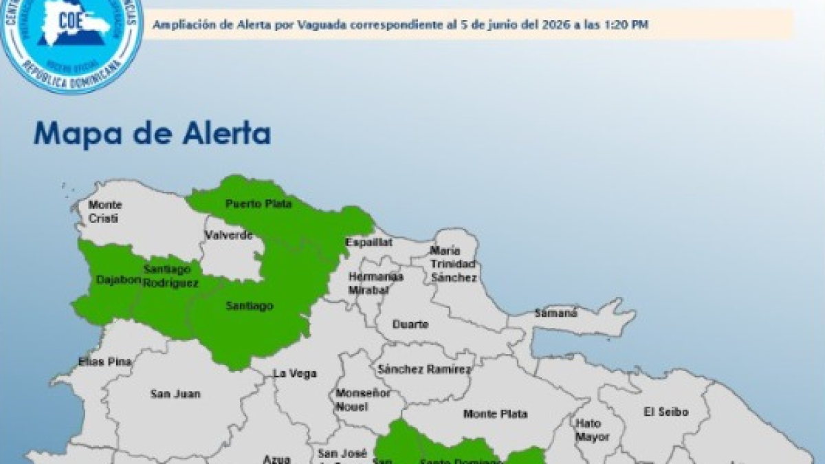 COE emite alerta verde para varias provincias por pronóstico de lluvias y tormentas