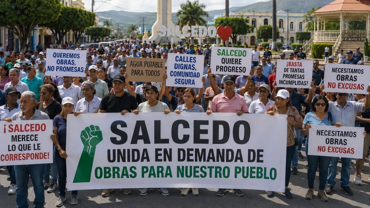 Protesta en Salcedo.