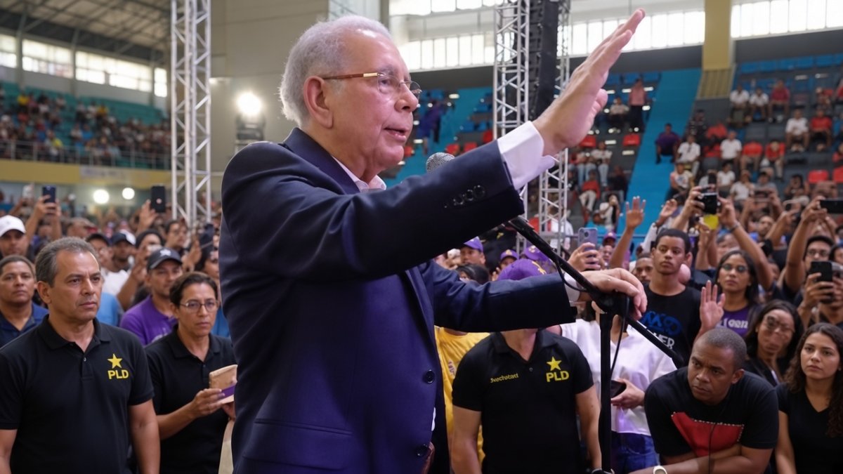 El expresidente Danilo Medina juramenta a cientos de nuevos integrantes del PLD en Barahona.
