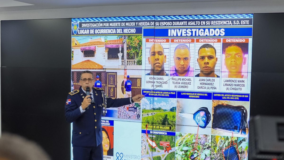 El vocero de la PN, Diego Pesqueira, explica el caso en el Palacio de la Policía