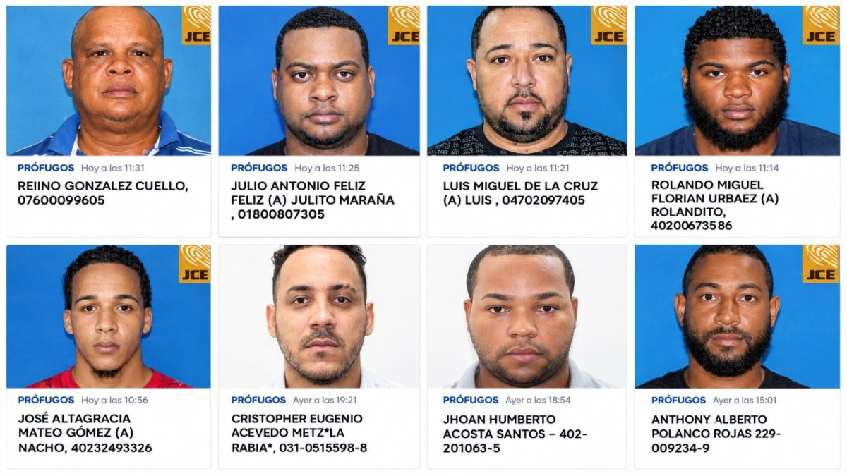 Prófugos buscados por la Policía Nacional.