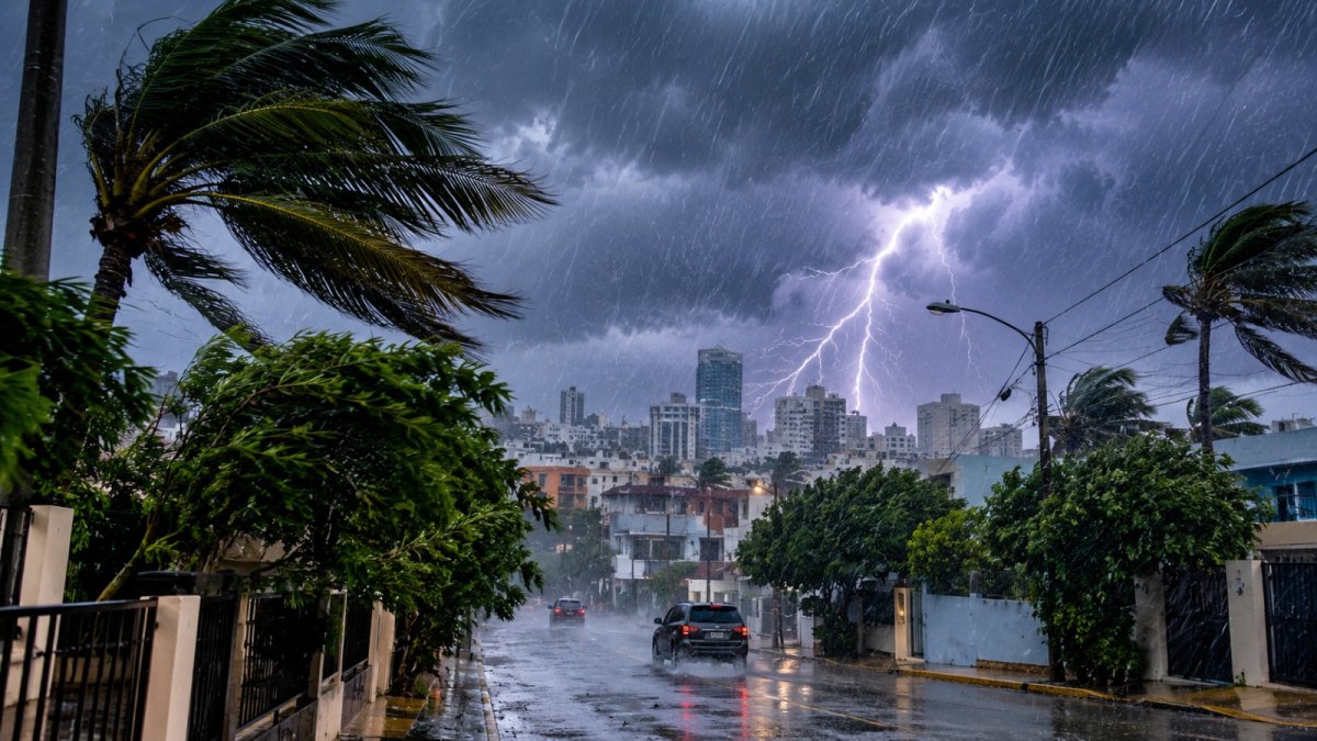 Lluvias en Santo Domingo.