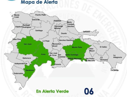 Mapa de alerta meteorológica.