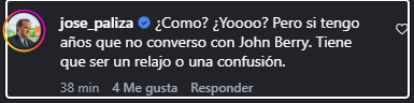 Respuesta de José Ignacio Paliza