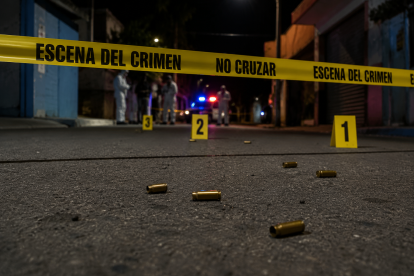 Escenas de crimen donde aparecen casquillos de disparos generada por IA
