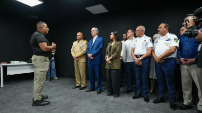 Autoridades conocen las áreas del nuevo edificio del Instituto Policial de Educación Superior.
