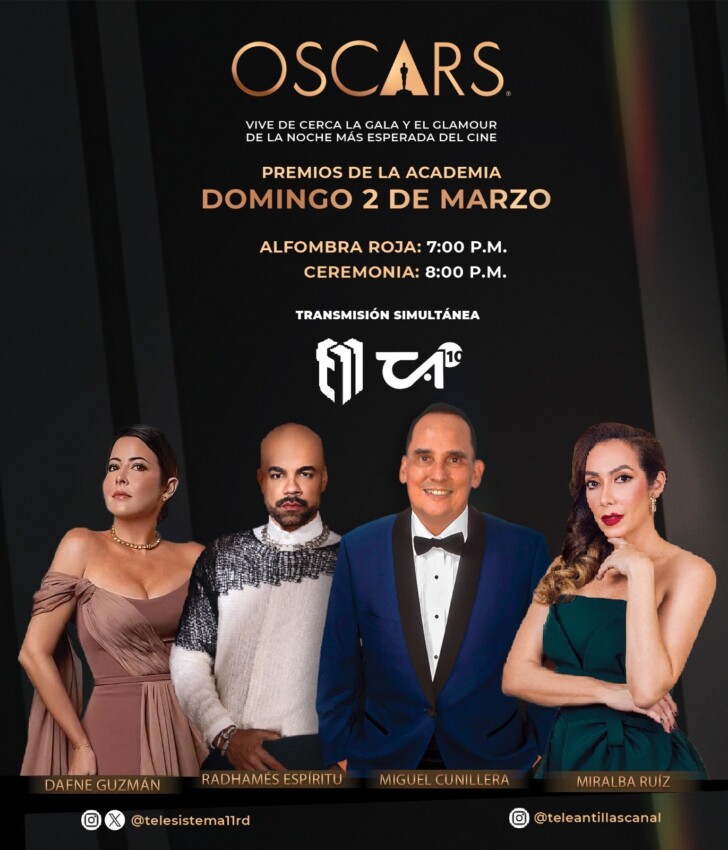 Telesistema y Teleantillas transmitirán en vivo los Oscar 2025