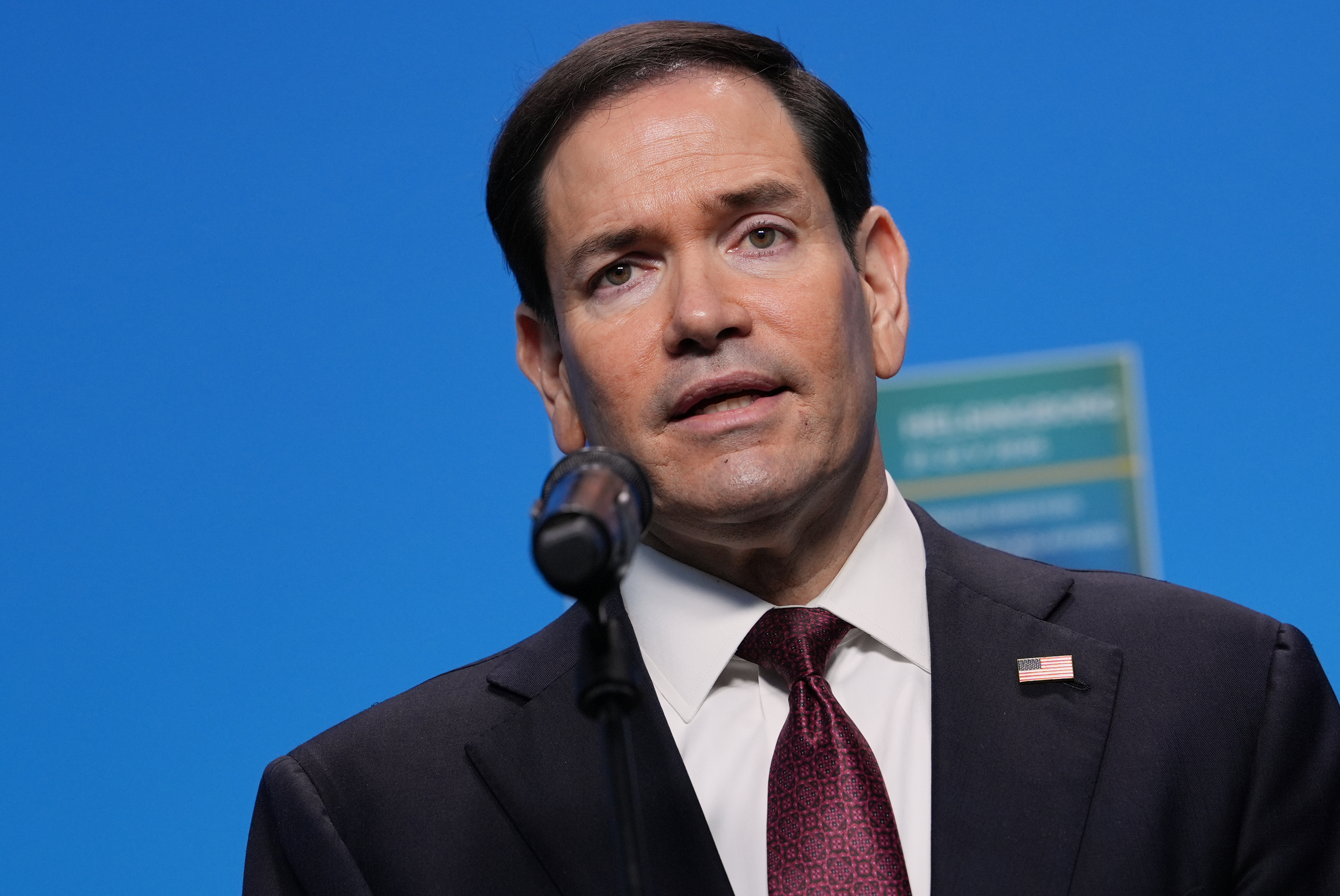 El secretario de Estado de Estados Unidos, Marco Rubio, pronuncia un discurso durante una reunión de ministros de Asuntos Exteriores de la OTAN en Helsingborg, Suecia, el viernes 22 de mayo de 2026.