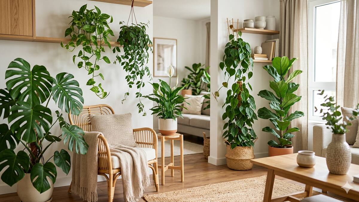 Más allá de su capacidad para embellecer, las plantas son perfectas para refrescar el ambiente.