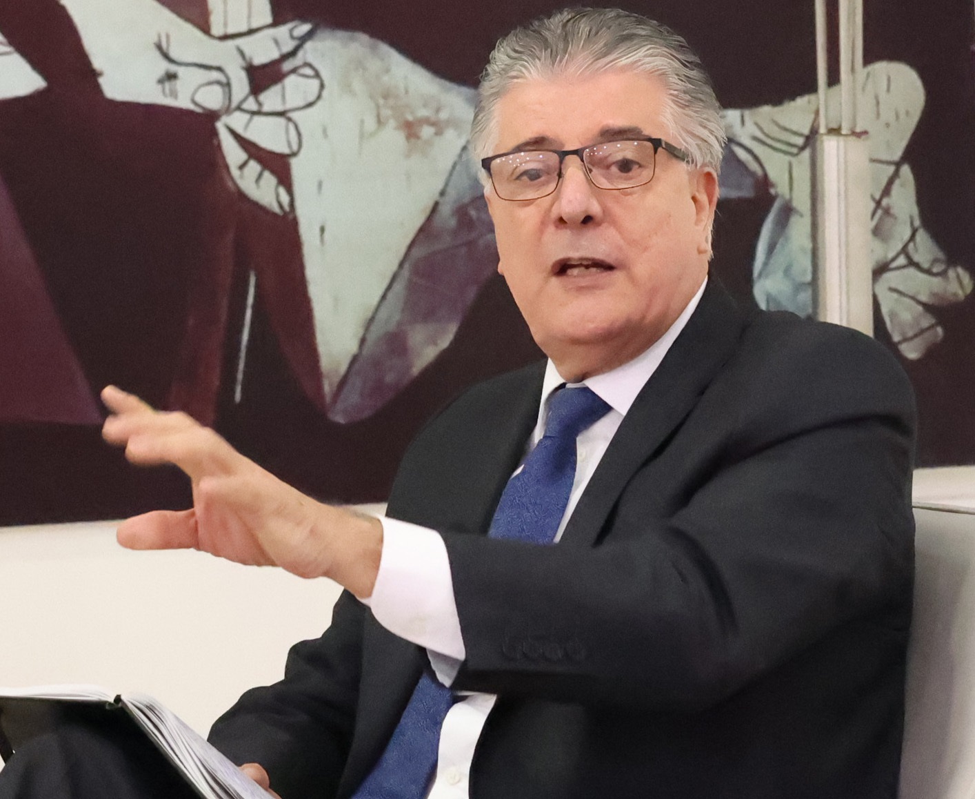 Roberto Santana, Director General de Servicios Penitenciarios y Correccionales (DGSPC) durante el almuerzo semanal del Grupo de Comunicaciones Coripio.