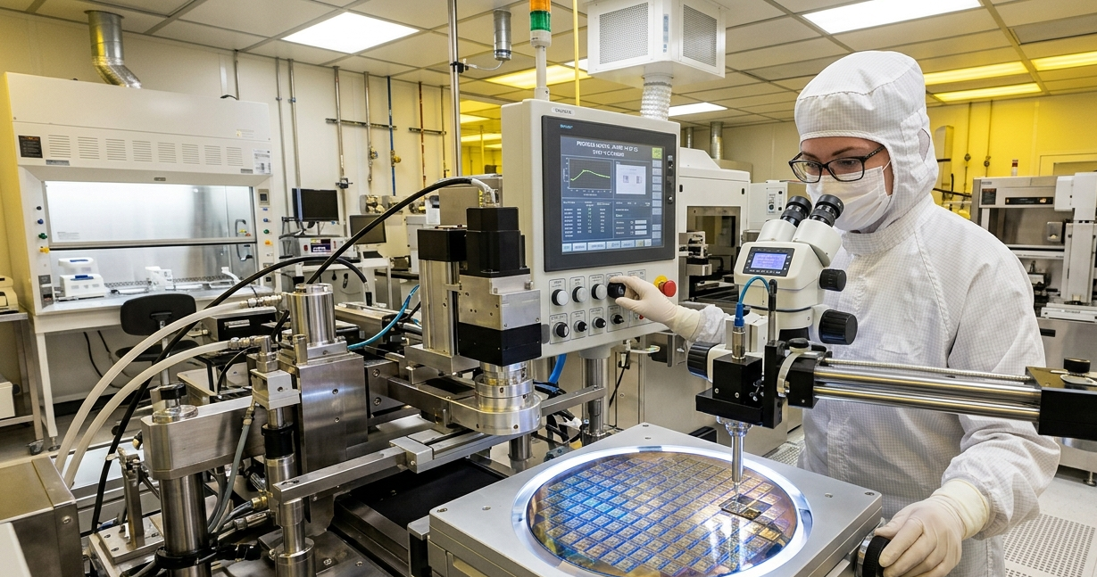 Fabricación de microchips.