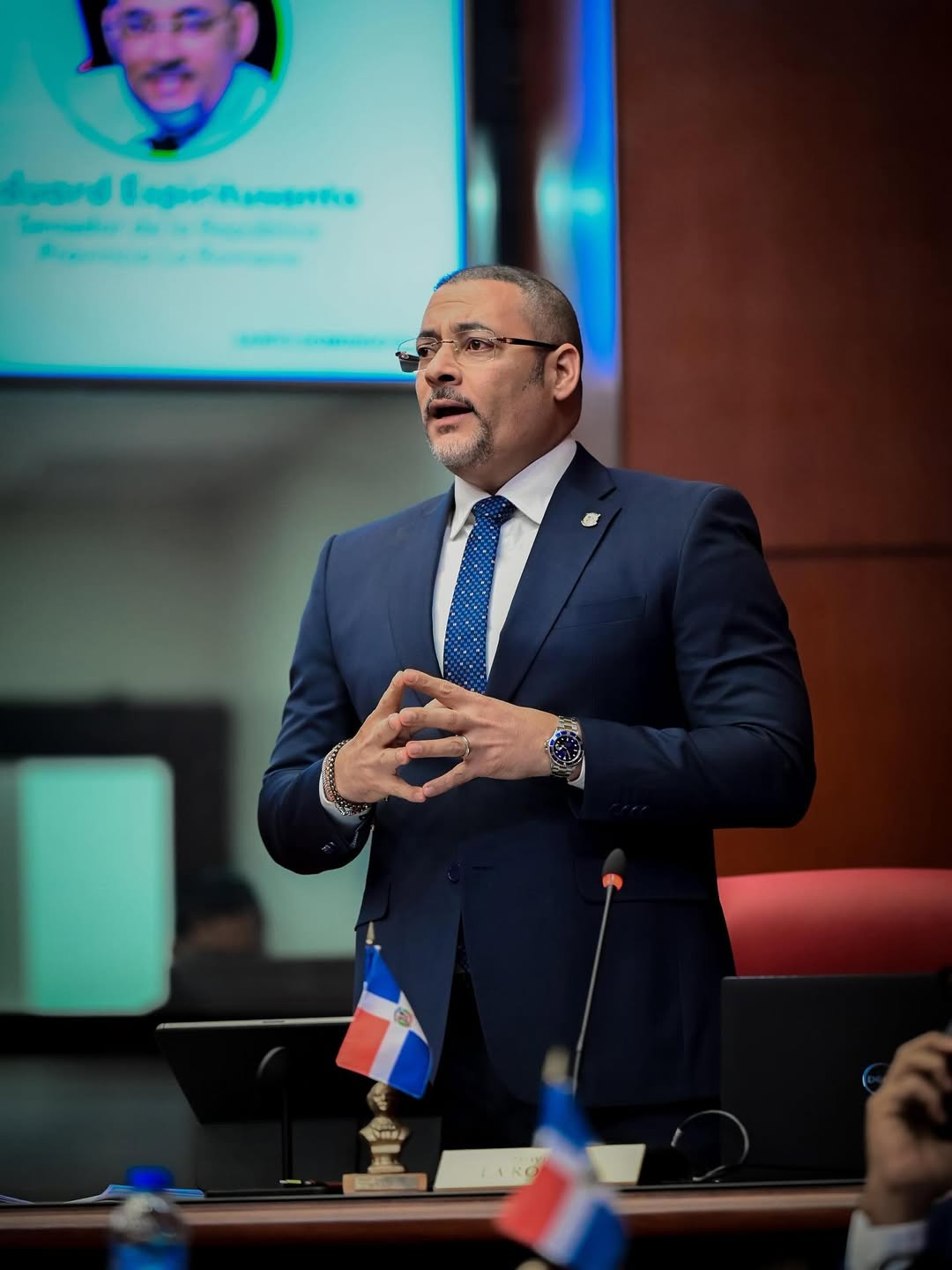ARCHIVO: Eduard Alexis Espiritus, senador por La Romana del partido opositor Fuerza del Pueblo.