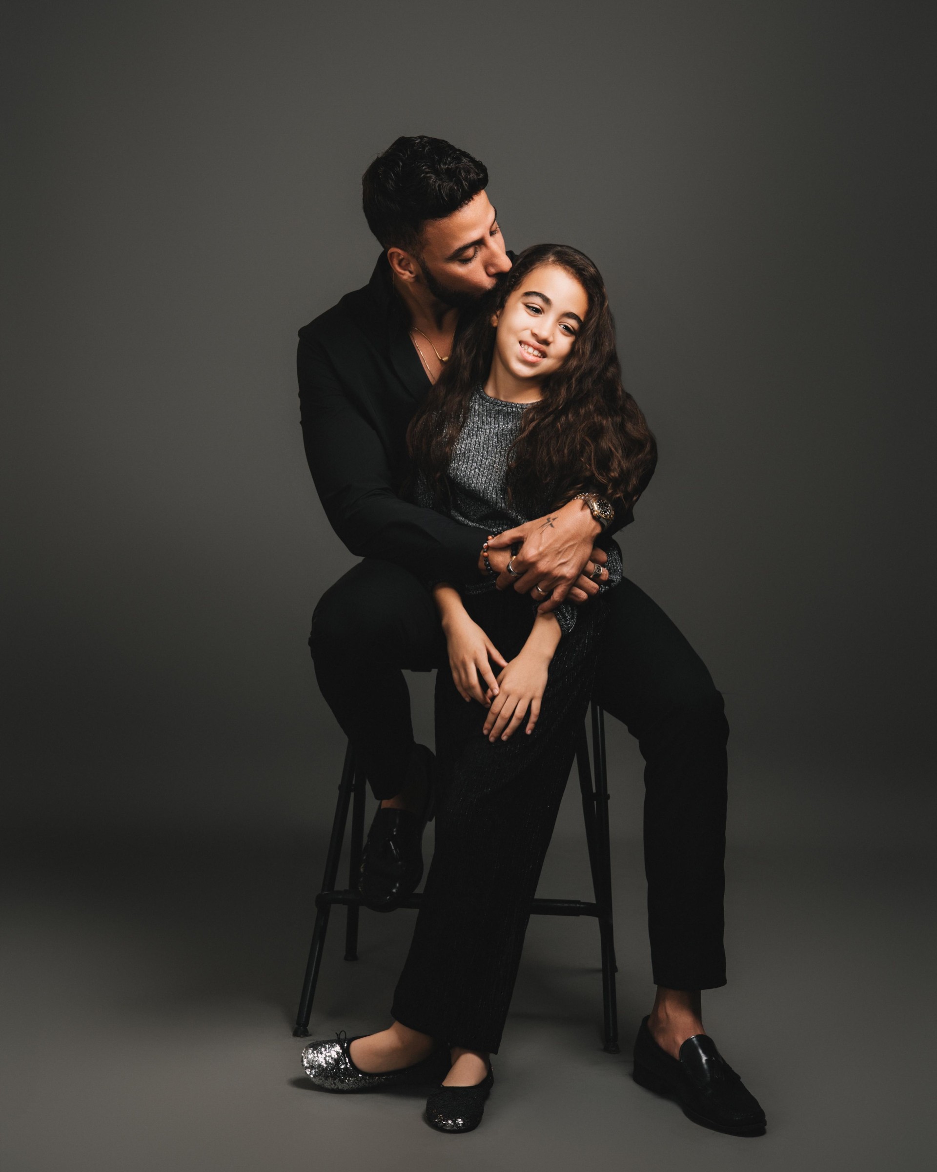 Joel López y su hija Lenash.