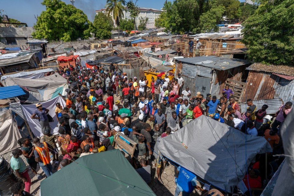 Haitianos desplazados por la violencia.
