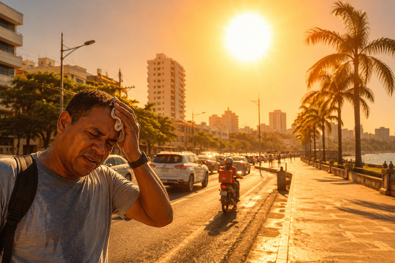 Calor intenso en Santo Domingo.