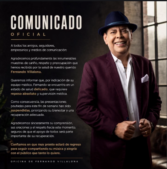 Comunicado oficial del equipo de Fernando Villalona