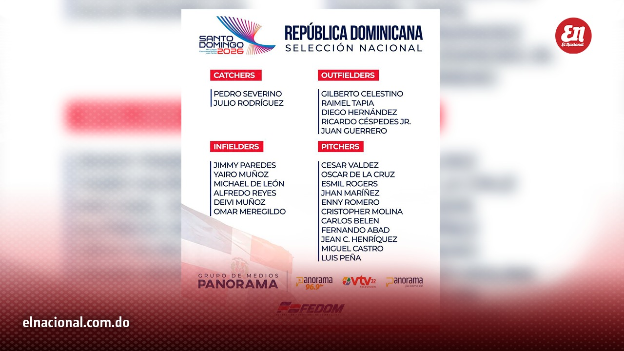 Listado para Juegos Centroamericanos y del Caribe Santo Domingo 2026 Torneo Santo de Béisbol
