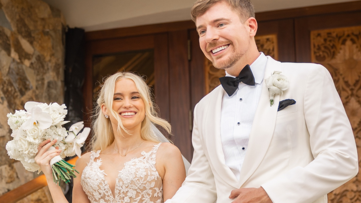 Mr. Beast en su boda con Thea Booysen