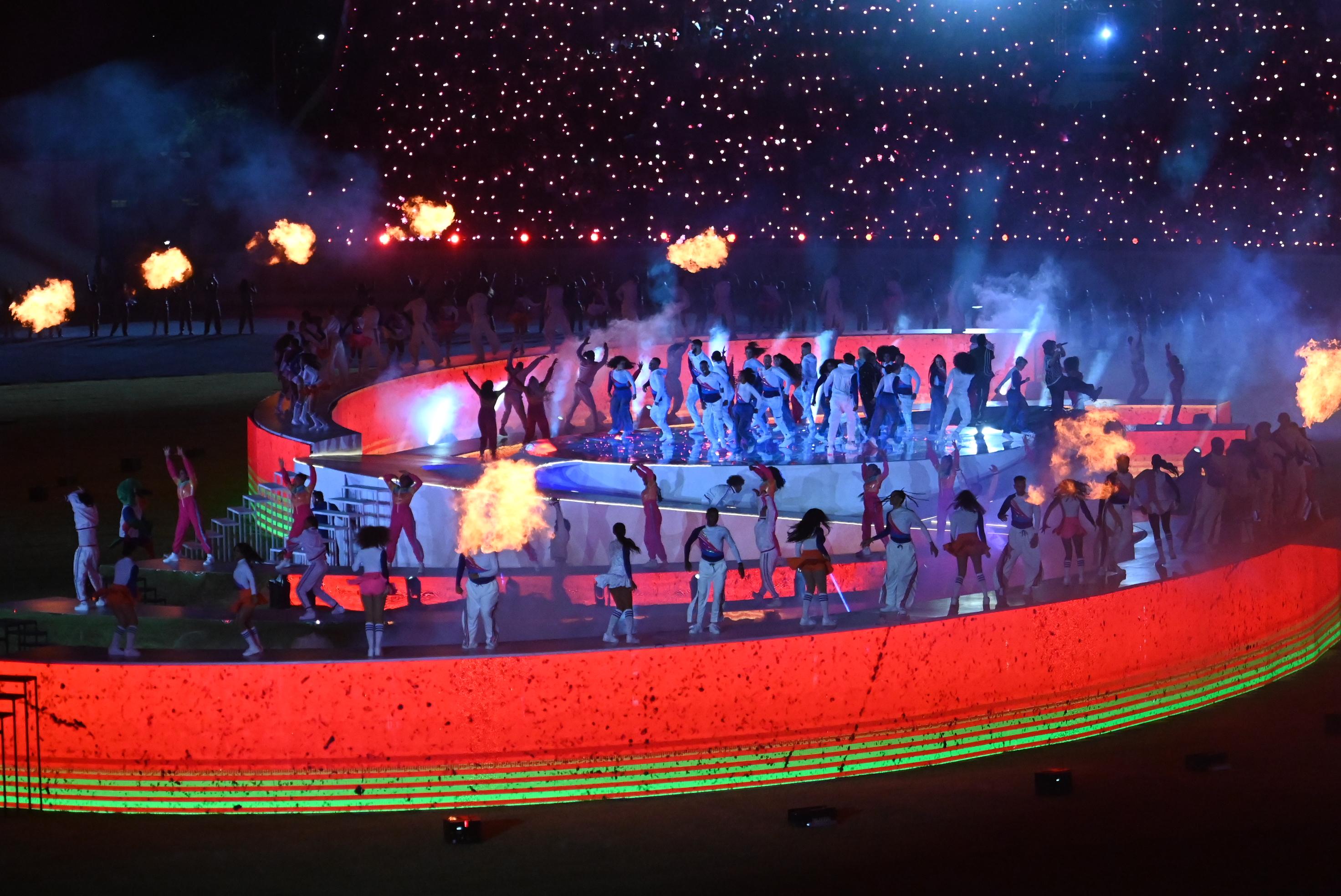 Espectáculo artístico en la inauguración de los Juegos Centroamericanos y del Caribe 2026