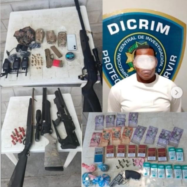 Pedernales incautó armas y drogas