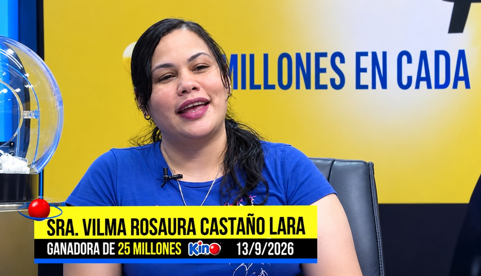 Vilma Castaño, ganadora de la lotería.