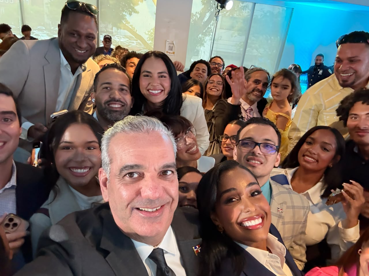 El presidente Luis Abinader durante un acto con jóvenes en Nueva York.