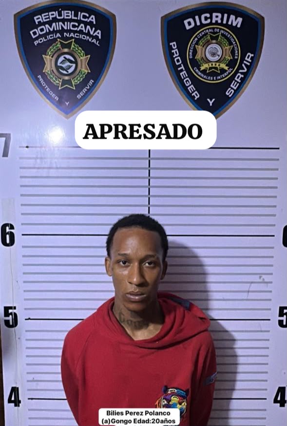 Bolie Pérez Polanco, detenido durante el operativo realizado en el sector Los Tanquecitos, Boca Chica.