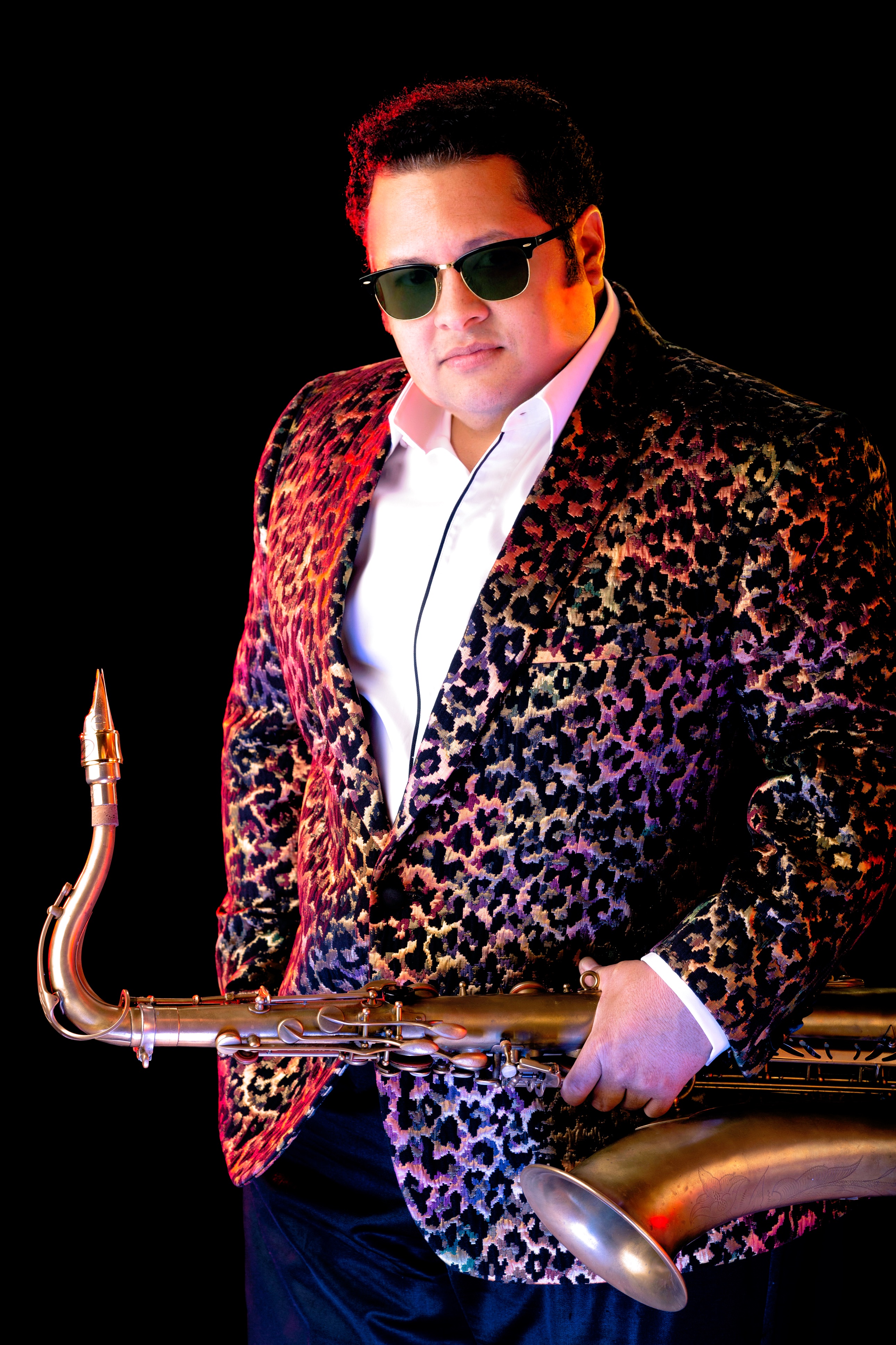 Saxofonista dominicano Sandy Gabriel.